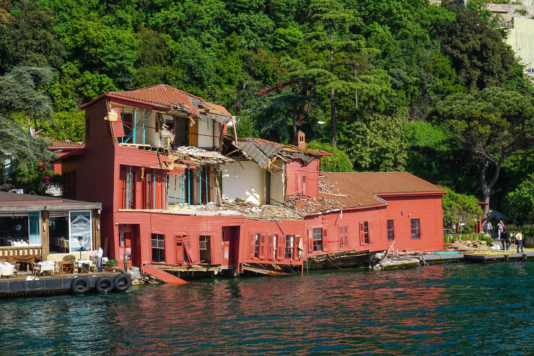 Mansion Hit by Ship