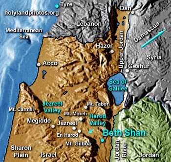 Map or image for Beth Shan the Tel