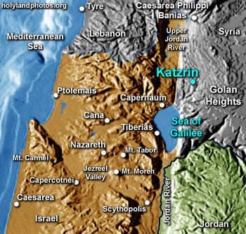 Map or image for K/Qatzrin Qasrin