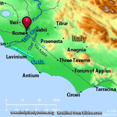 Map or image for Ostia Religious Structures