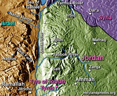 Map or image for Iraq el–Amir