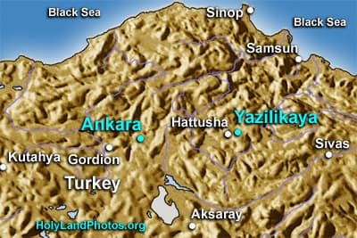 Map or image for Yazilikaya