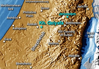 Map or image for Kh. Qeiyafa