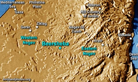 Map or image for Beersheba (Beer Sheva)