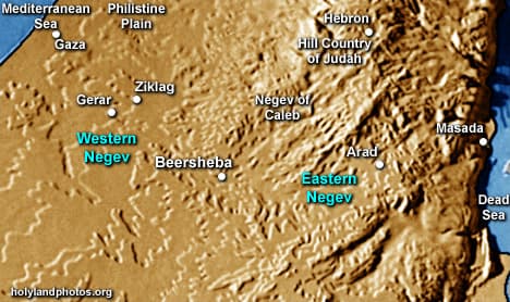 Map or image for Biblical Negev