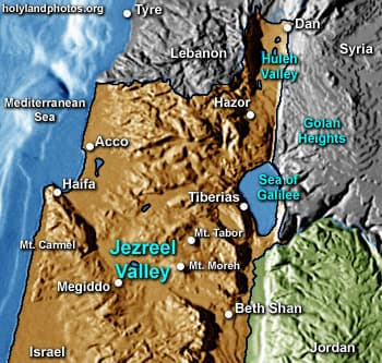 Map or image for Jezreel Valley (5 folders)